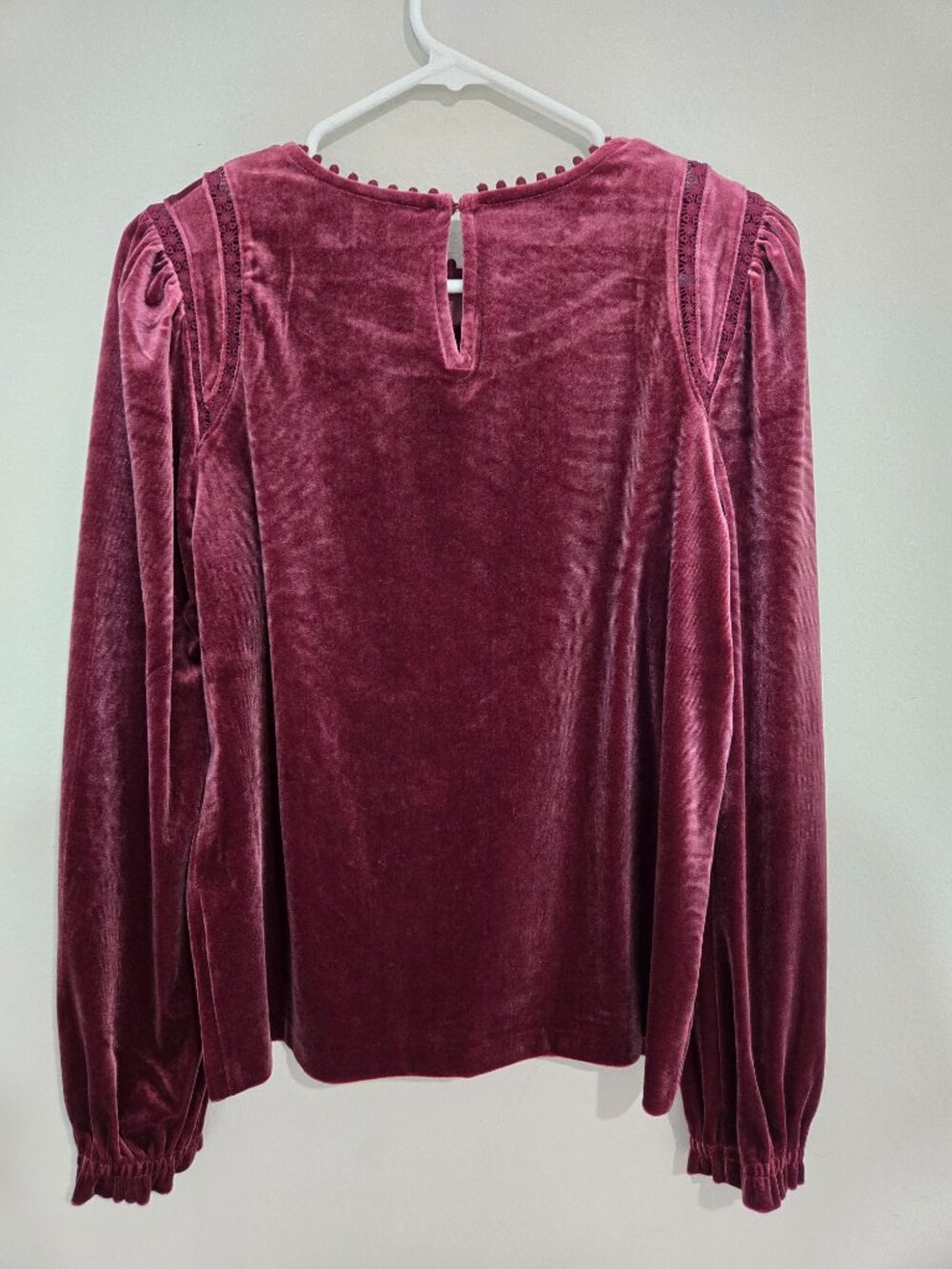 Boden Purple Mila Velvet Long Sleeve Top Purple/Plum size 6 - Picture 4 of 16